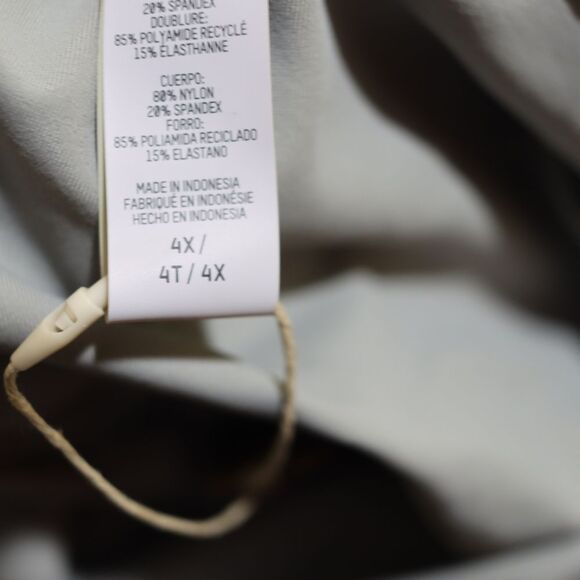 SKIMS Metallic Silver Swim Bottoms Leggings Capri 4X NWT - Picture 8 of 10